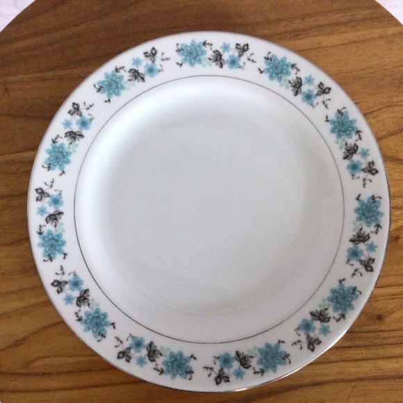 Vintage Blue Floral Dinner Plates - Set of 2 - Picture 3 of 6